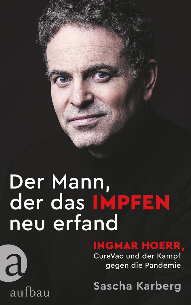 Das Buchcover zeigt ein Porträt von Ingmar Hoerr vor schwarzem Hintergrund